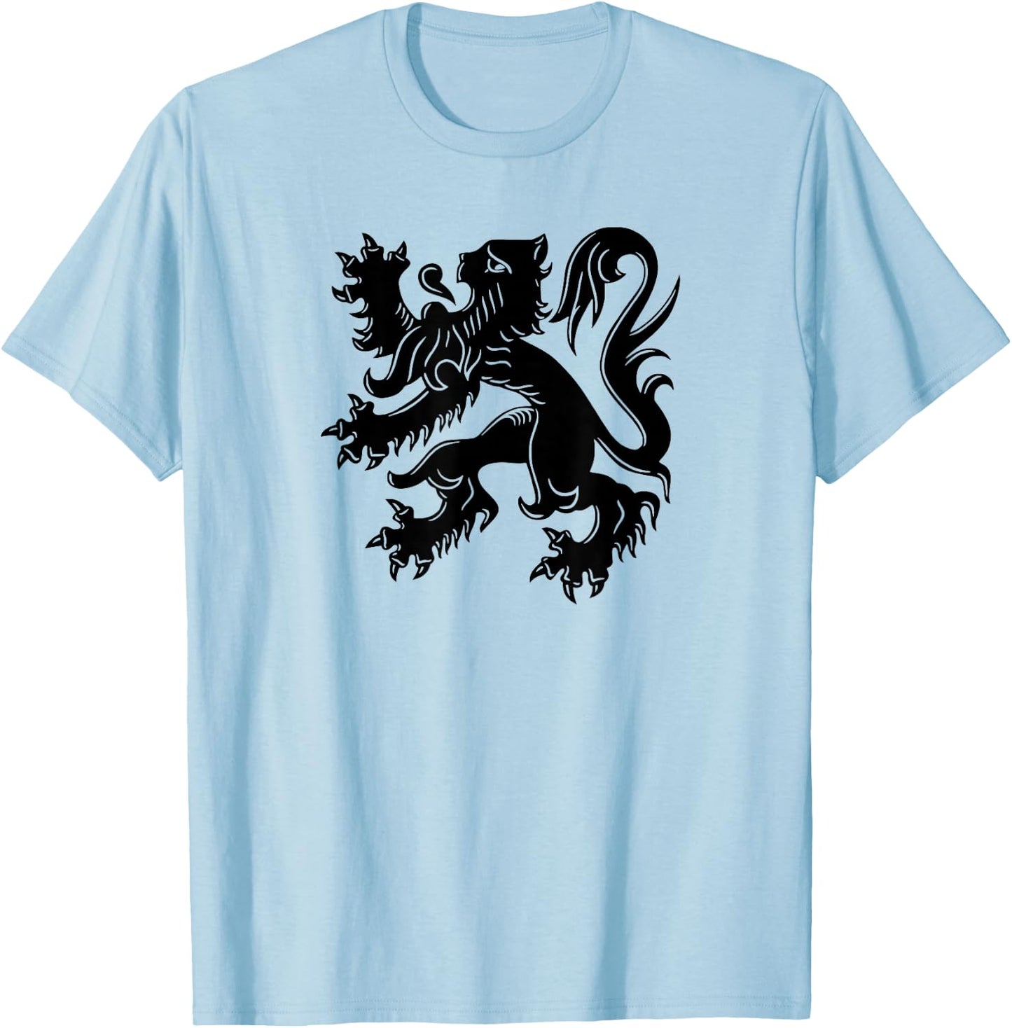 Flanders Belgium Flag Flemish Lion Brussels T-Shirt - T-Shirt | Light Blue