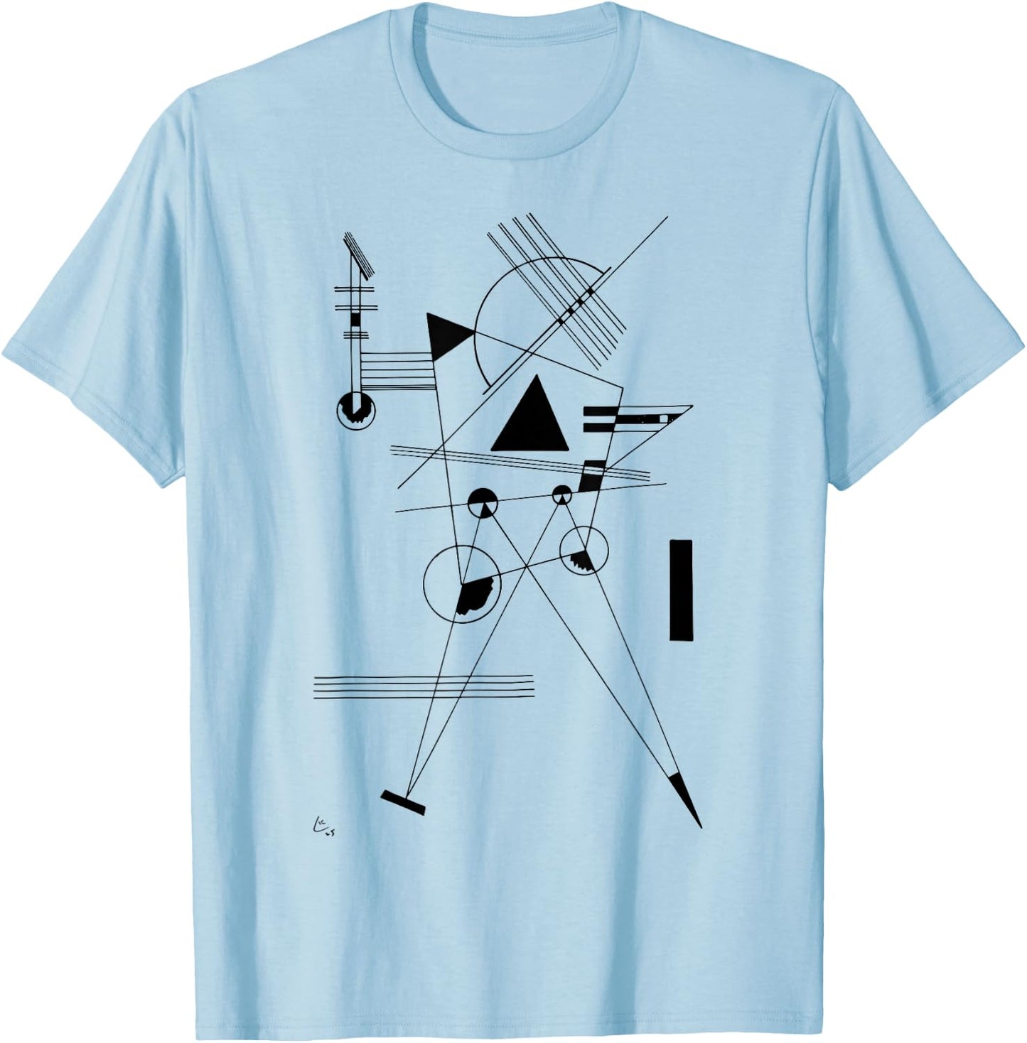 Kandinsky Drawing for Point and Line to Plane 1925 Artwork T-Shirt - T-Shirt | Light Blue