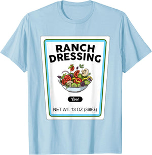 Halloween Matching Costume Ranch Dressing Bottle Label T-Shirt - T-Shirt | Light Blue