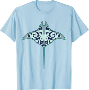 Stingray Ocean Animal Hawaii Tattoo Sea Animal Ray T-Shirt - T-Shirt | Light Blue