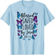 Christian Bible Verse Quote Butterfly John 3:16 T-Shirt - T-Shirt | Light Blue