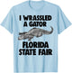 I Wrassled A Gator Funny Florida Alligator Wrestling T-Shirt - T-Shirt | Light Blue