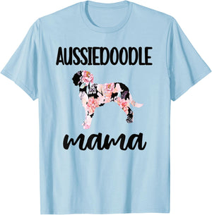 Aussiedoodle Mama Aussiedoodle Owner Aussiedoodle Mom T-Shirt - T-Shirt | Light Blue