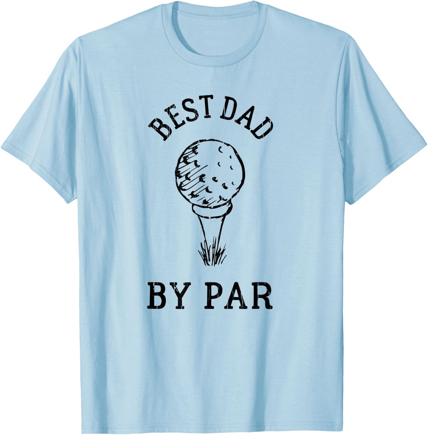 Best Dad By Par, Funny Golf, Matching Father And Kid T-Shirt - T-Shirt | Light Blue
