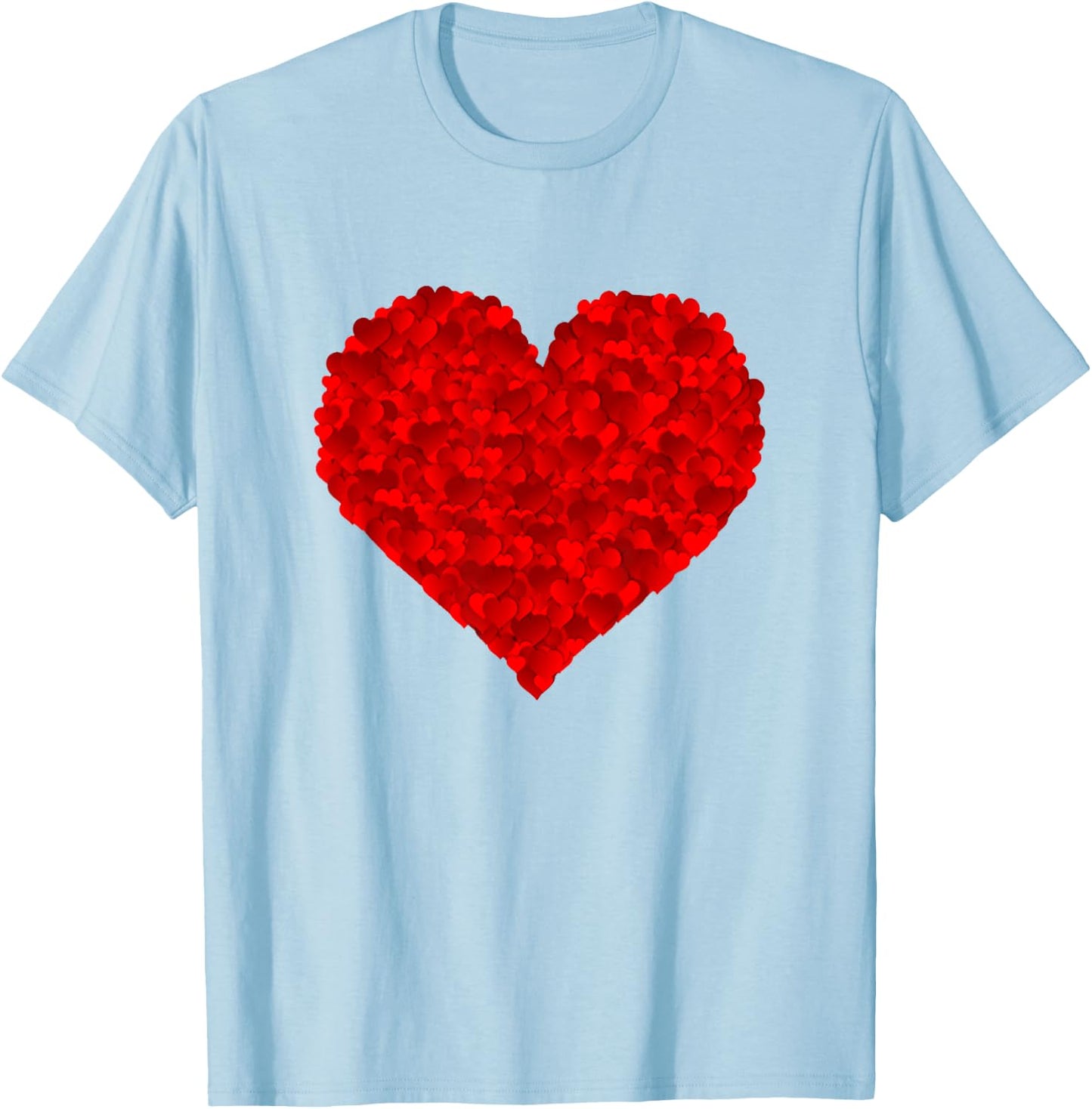 Red Heart Love Valentines for Girlfriend Women Him Her Girls T-Shirt - T-Shirt | Light Blue