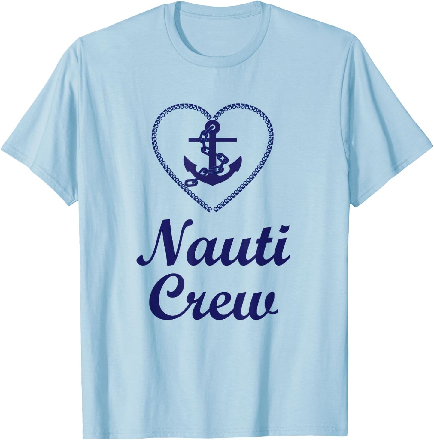 Nauti Crew Nautical Hen Night Fun Gift T-Shirt - T-Shirt | Light Blue