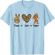 Peace Love Bigfoot Leopard Wild Animals Sasquatch Lover Men T-Shirt - T-Shirt | Light Blue