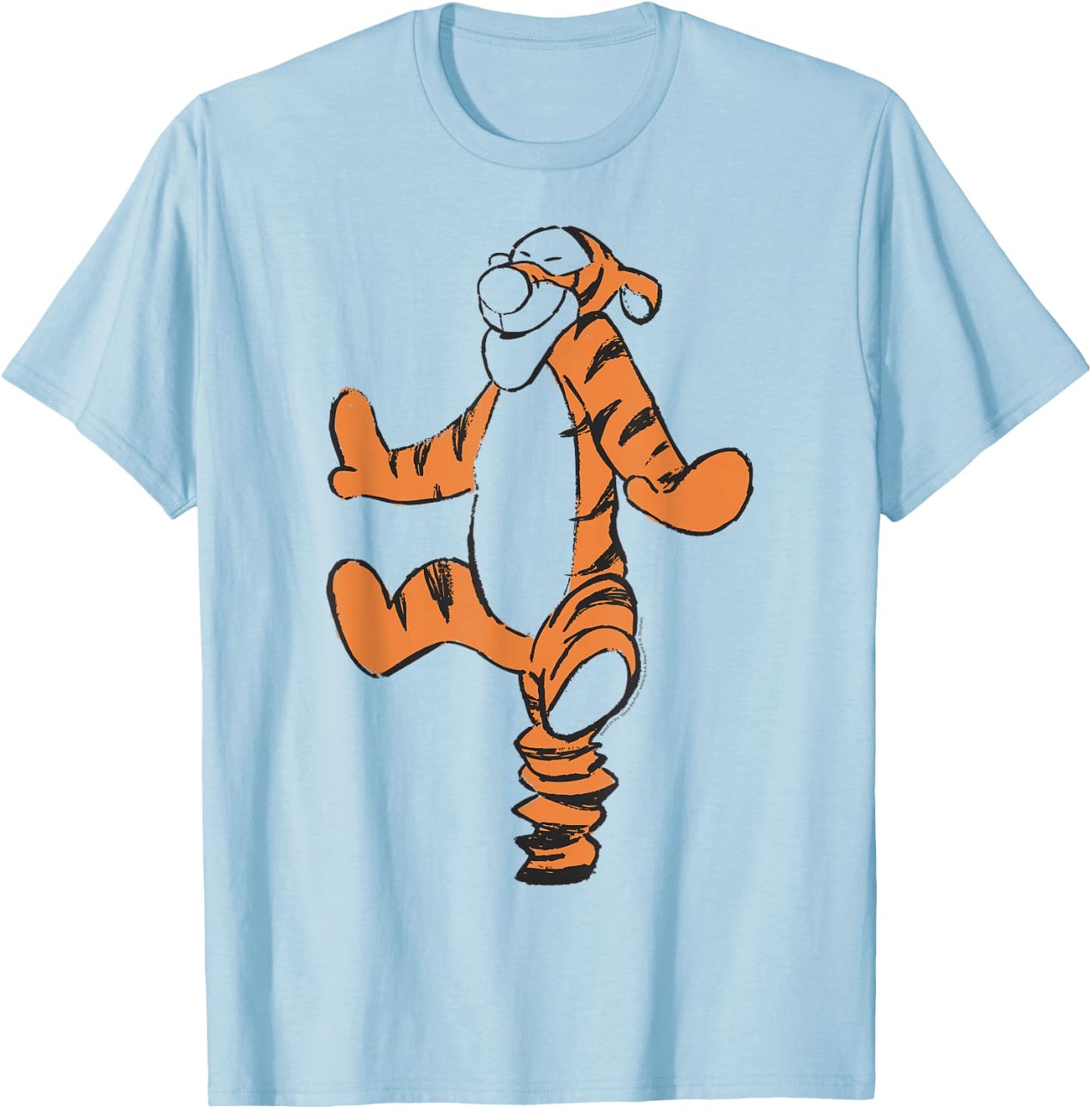 Disney Winnie The Pooh Tigger Simple Sketch T-Shirt - T-Shirt | Light Blue