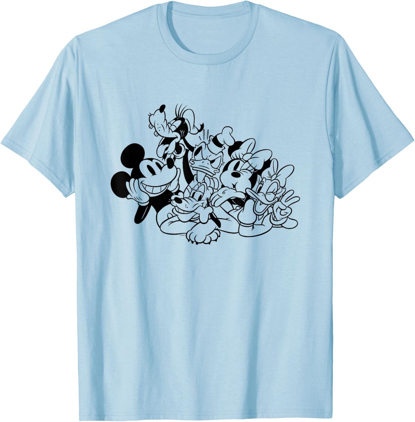 Disney Mickey and Friends Colouring Book T-Shirt - T-Shirt | Light Blue
