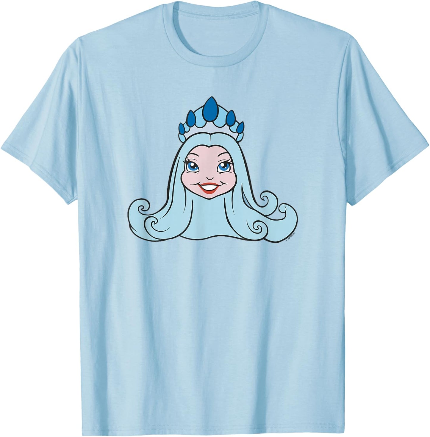 Candy Land Classic Retro Queen Frostine Big Face T-Shirt - T-Shirt | Light Blue