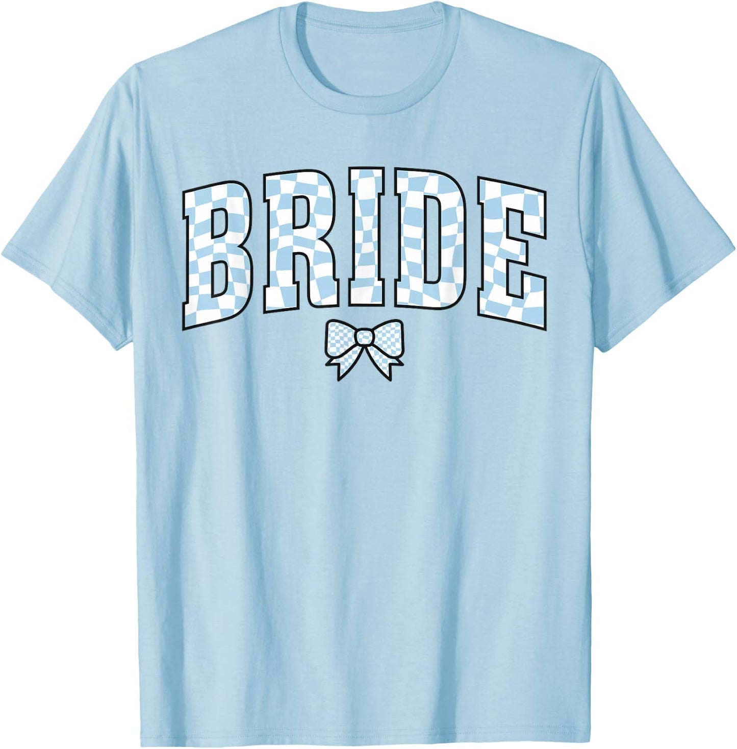 Bride Coquette Bow Engagement Future Mrs Bridal Bachelorette T-Shirt - T-Shirt | Light Blue