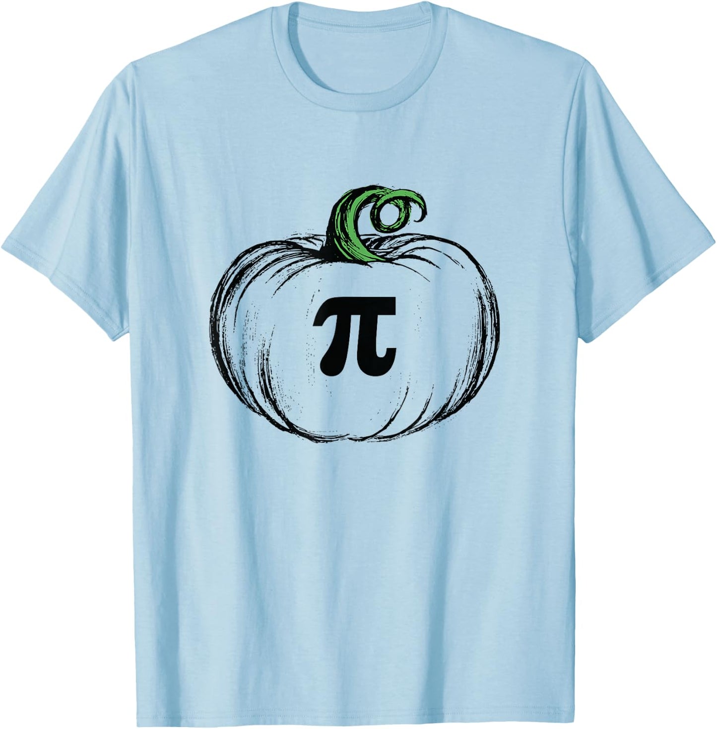 Pumpkin Pie Math Funny Halloween Thanksgiving Pi Day T-Shirt - T-Shirt | Light Blue