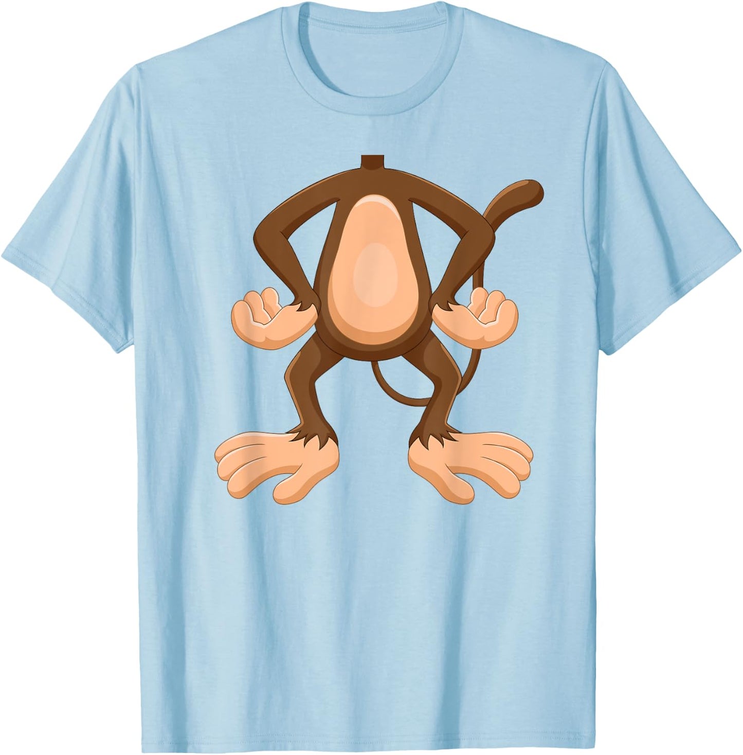 Funny Body Monkey T-Shirt - T-Shirt | Light Blue