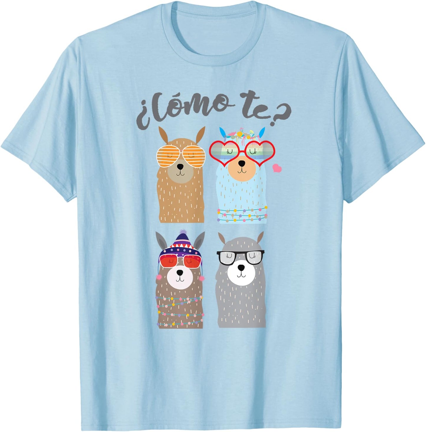 Como te llamas? Funny Bilingual Spanish Teacher T-Shirt - T-Shirt | Light Blue
