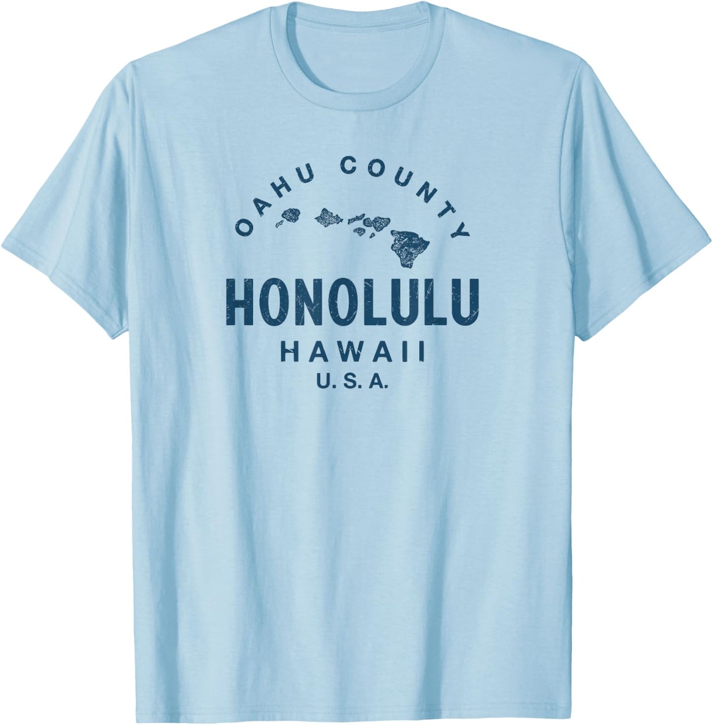 Hawaii Honolulu Hawaiian Islands T-Shirt - T-Shirt | Light Blue