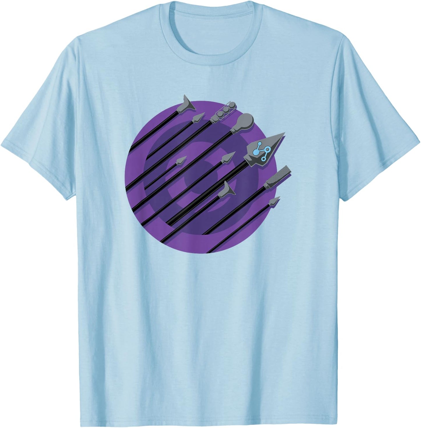 Marvel Hawkeye Arrow Lined Logo T-Shirt - T-Shirt | Light Blue