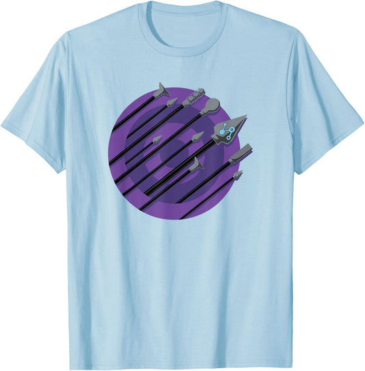 Marvel Hawkeye Arrow Lined Logo T-Shirt - T-Shirt | Light Blue
