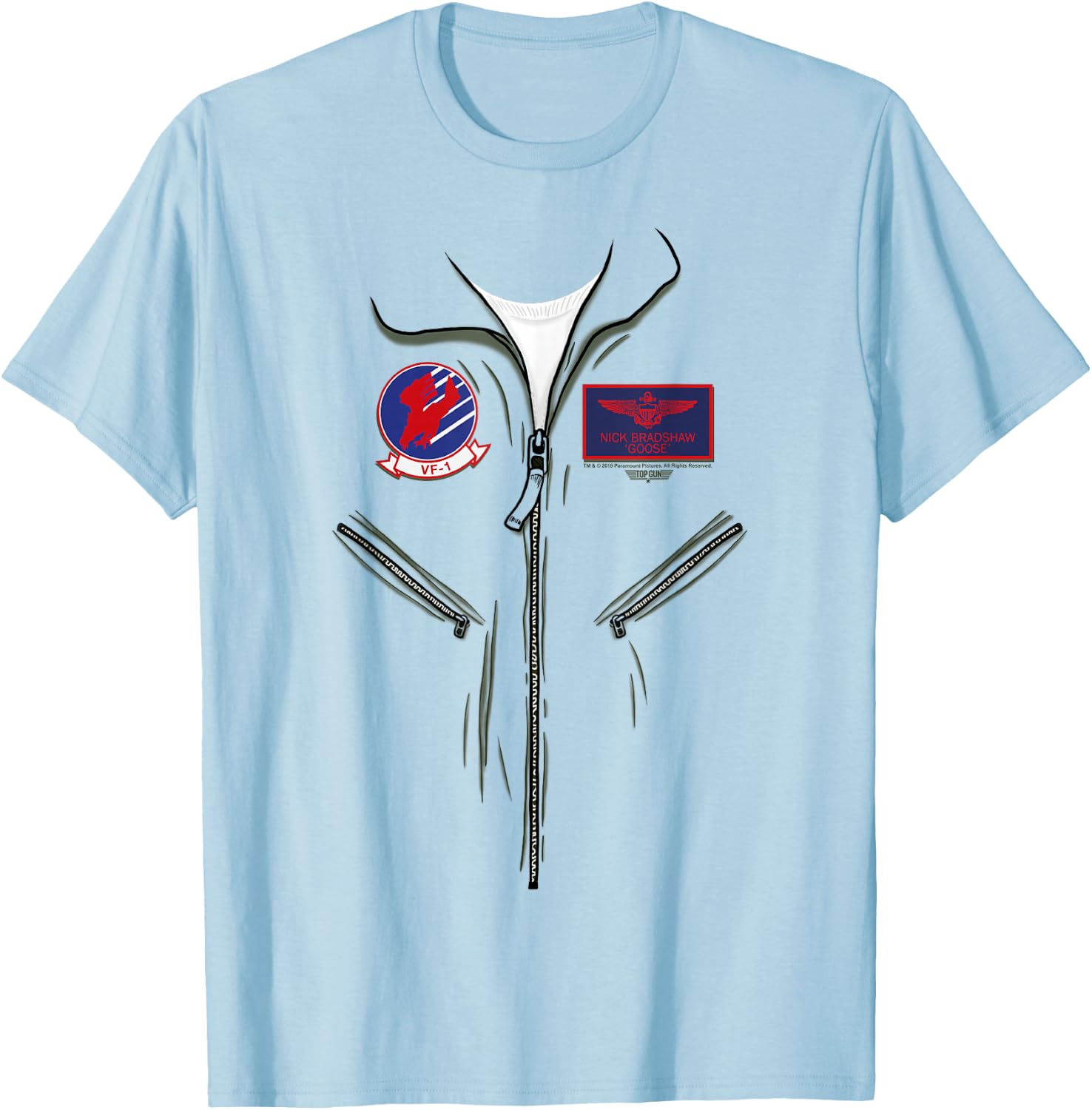 Top Gun Halloween Goose Pilot Costume T-Shirt - T-Shirt | Light Blue