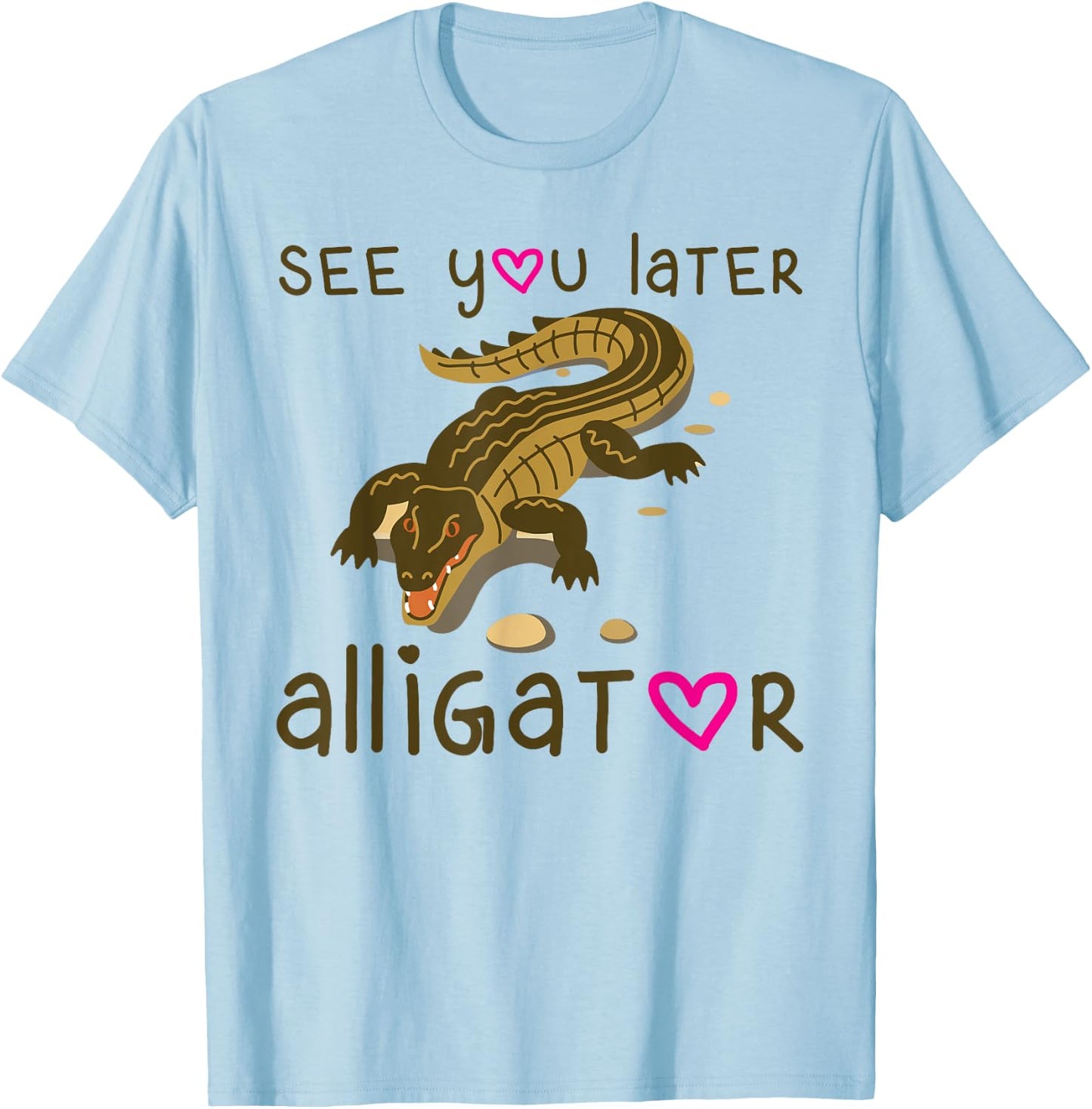 See You Later Alligator Shirt Kids Florida Gator Crocodile T-Shirt - T-Shirt | Light Blue