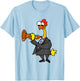 SmileteesMusic Funny Rubber Chicken Playing Trumpet T-Shirt - T-Shirt | Light Blue