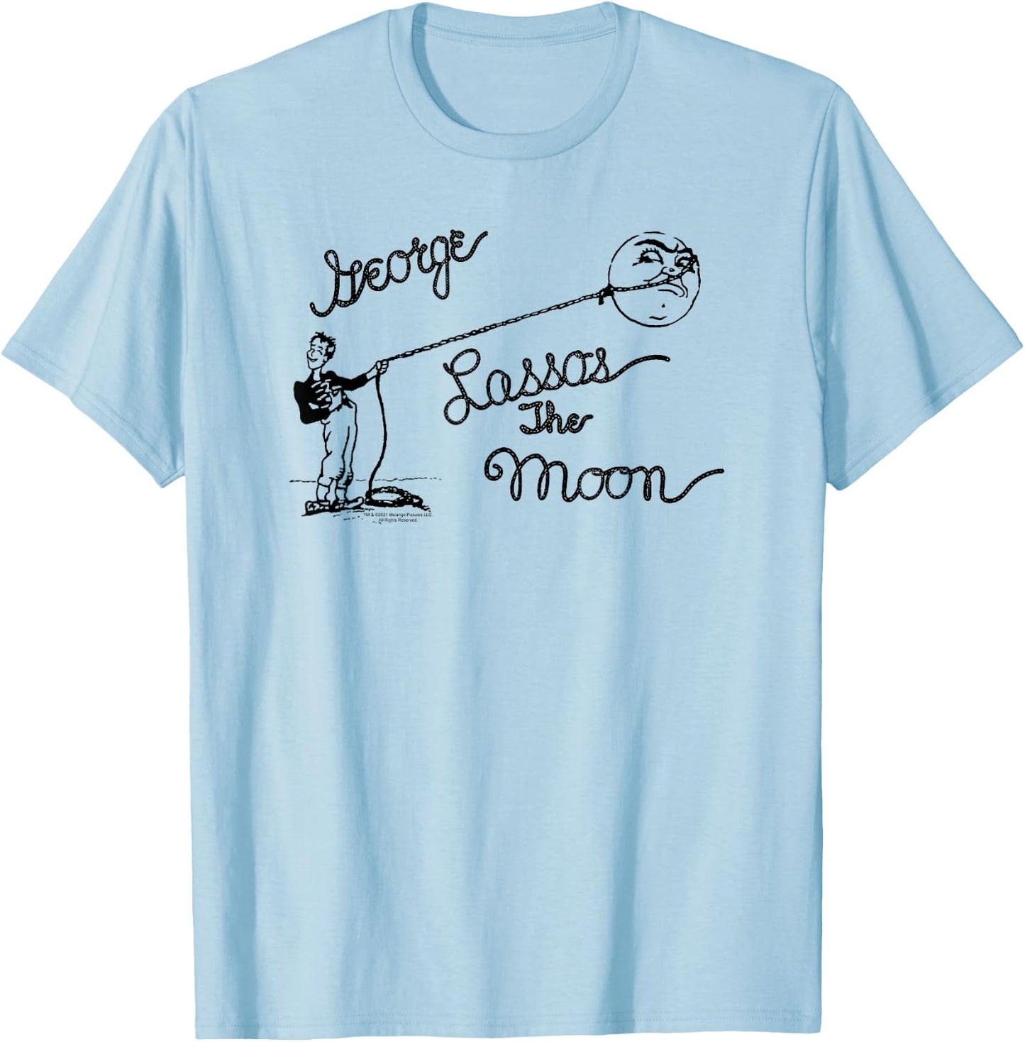 It's a Wonderful Life George Lassos the Moon T-Shirt - T-Shirt | Light Blue