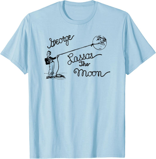 It's a Wonderful Life George Lassos the Moon T-Shirt - T-Shirt | Light Blue