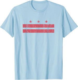 Vintage Washington DC District Columbia Flag Souvenir T-Shirt - T-Shirt | Light Blue