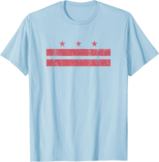 Vintage Washington DC District Columbia Flag Souvenir T-Shirt - T-Shirt | Light Blue