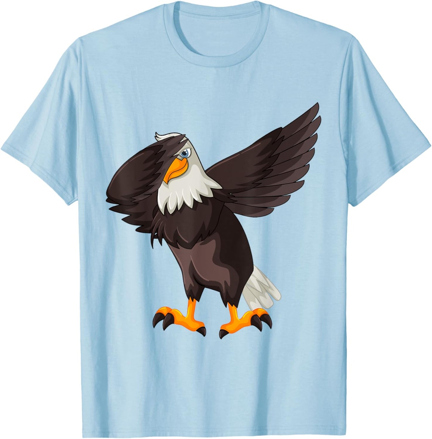 Dabbing Eagle | Large Bird America Hilarious USA Gift T-Shirt - T-Shirt | Light Blue