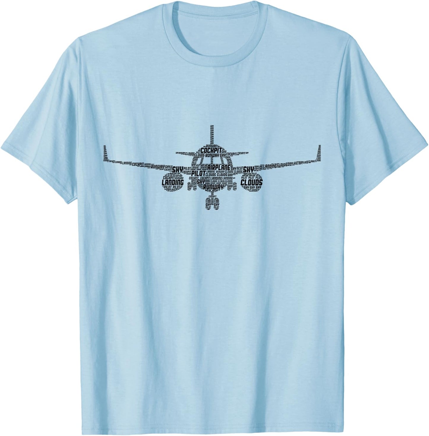 Aeroplane Pilot Children Men Boys T-Shirt - T-Shirt | Light Blue