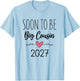 Soon to Be Big Cousin 2027 Baby Announcement New Big Cousin T-Shirt - T-Shirt | Light Blue
