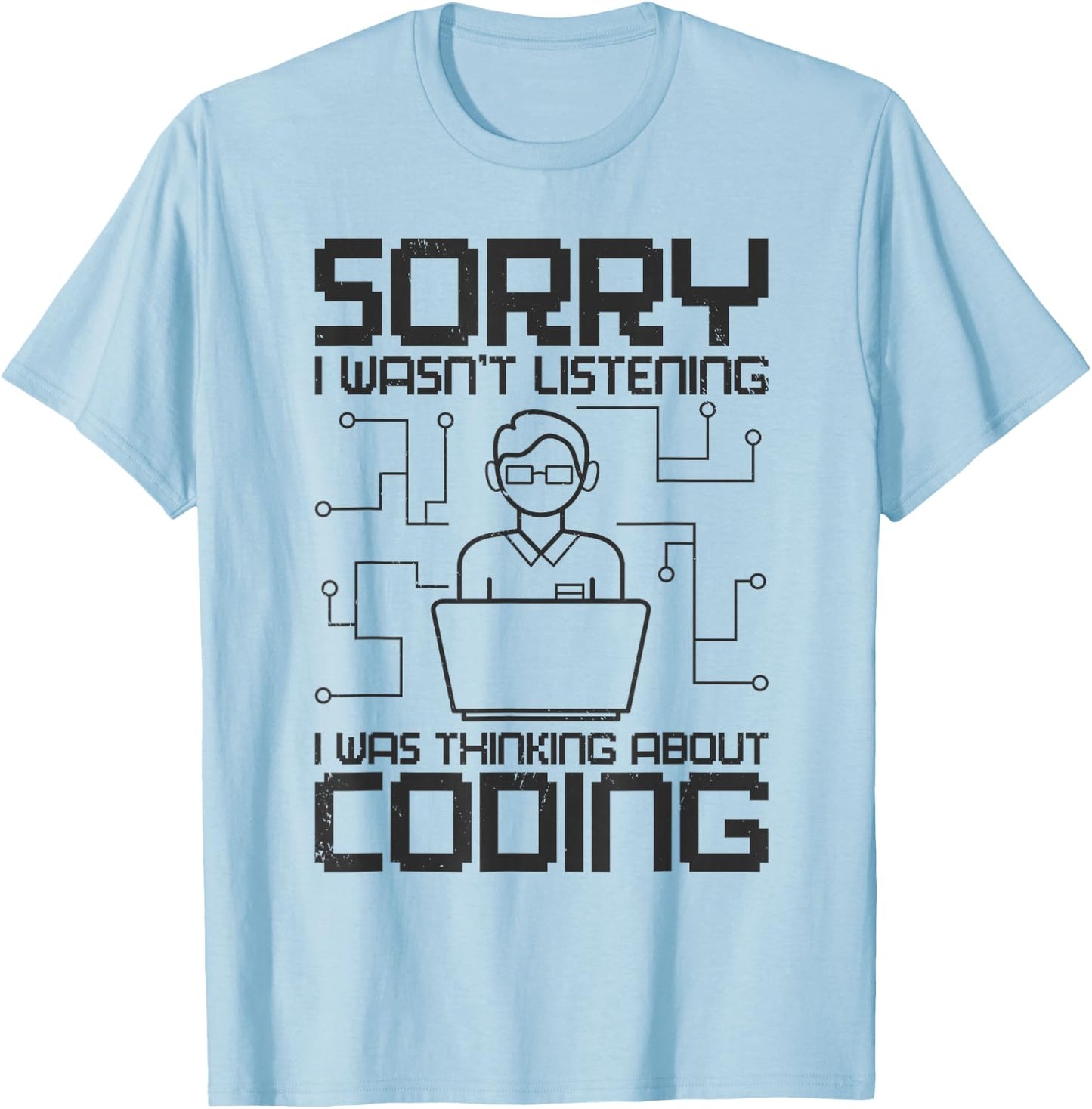 Programmer Coder Software Web Developer Coding Computer T-Shirt - T-Shirt | Light Blue