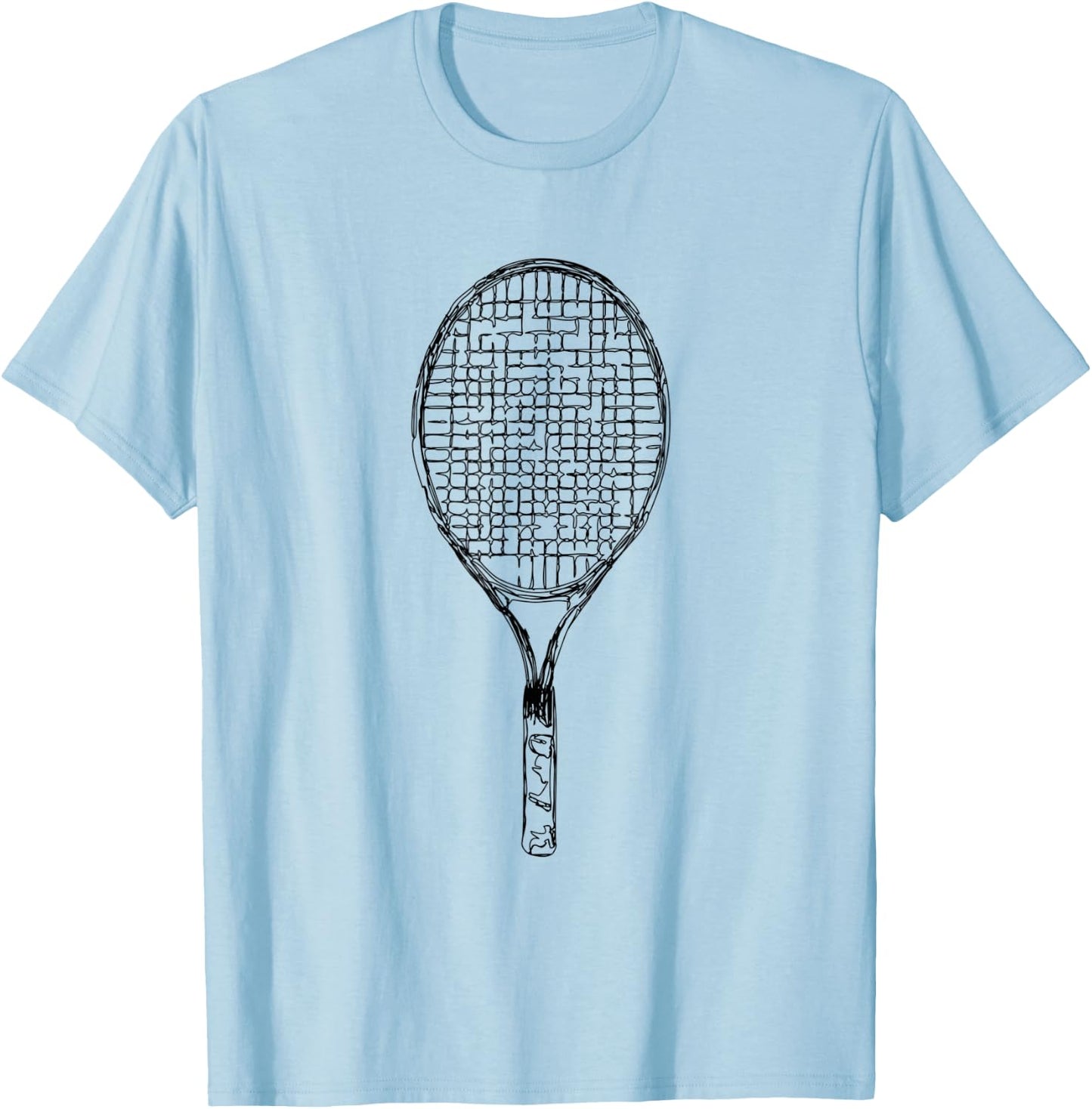 Tennis Racket Graphic for Tennis Lover T-Shirt - T-Shirt | Light Blue