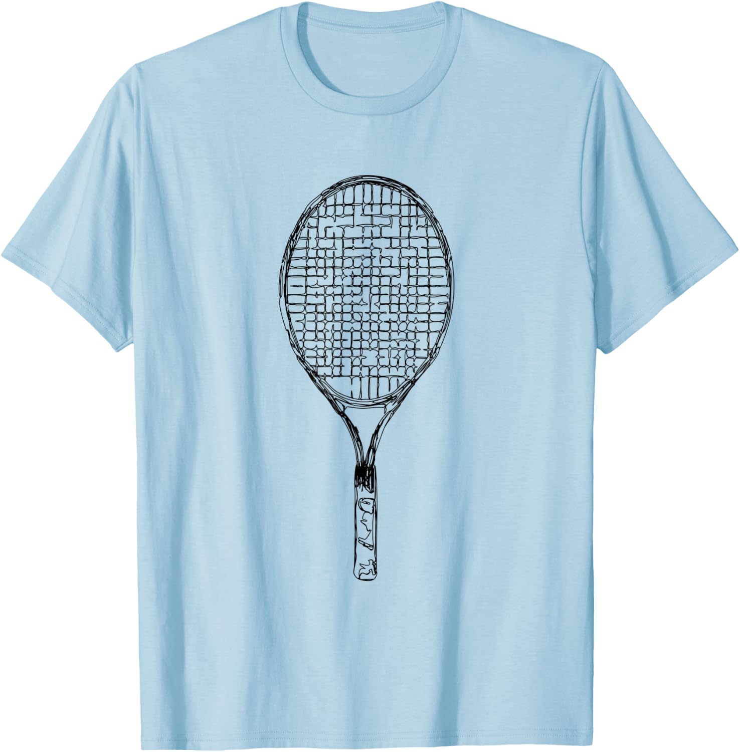 Tennis Racket Graphic for Tennis Lover T-Shirt - T-Shirt | Light Blue