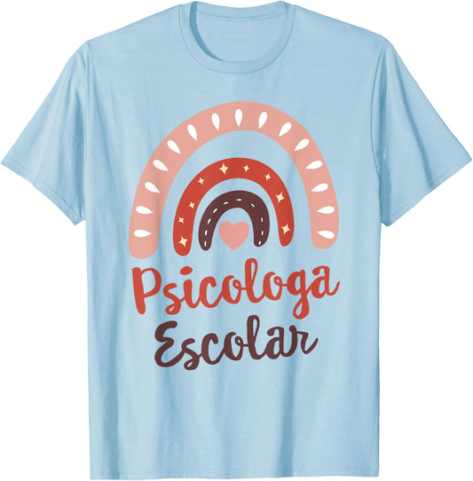 Bilingual School Psychologist Proud Latin Psicologa Escolar T-Shirt - T-Shirt | Light Blue