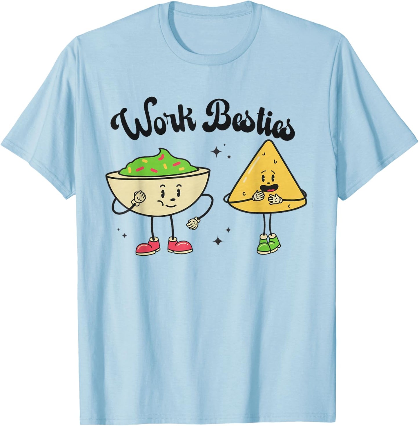 Work Besties Educator Coworker Best Friends Back to School T-Shirt - T-Shirt | Light Blue