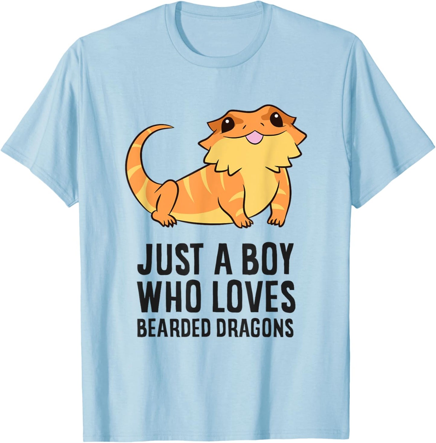 Just a Boy Who Loves Bearded Dragons Lizard Reptile T-Shirt - T-Shirt | Light Blue