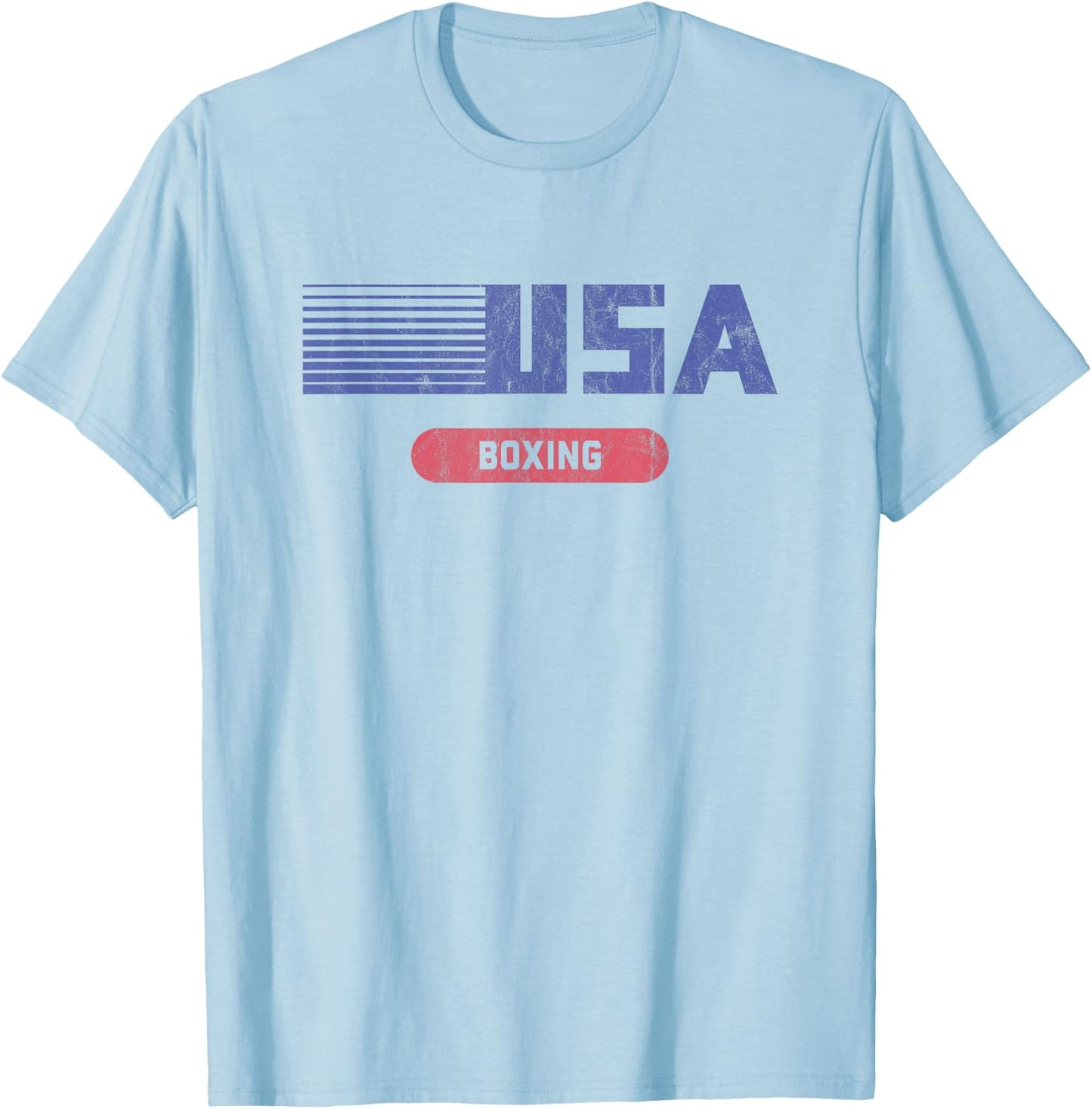 Retro USA 2020 Team American Boxing Vintage T-Shirt - T-Shirt | Light Blue