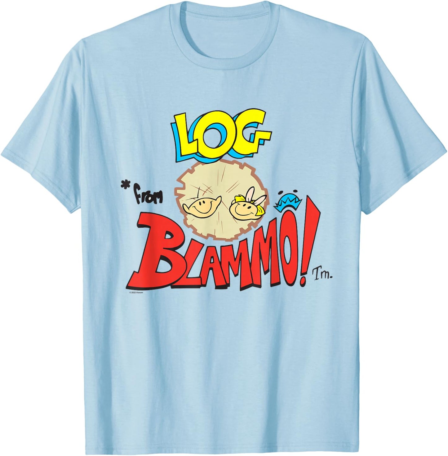 Ren & Stimpy Log From Blamo T-Shirt - T-Shirt | Light Blue
