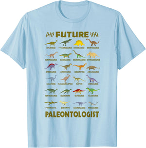 Future Paleontologist Dinosaur Costume Shirts Boys and Girls T-Shirt - T-Shirt | Light Blue