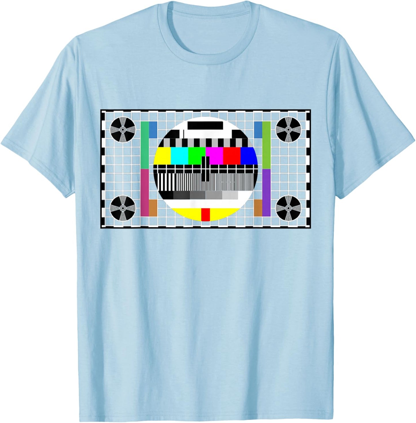 Funny TV Test Pattern in Color Sheldon Nerdy Geek Gift T-Shirt - T-Shirt | Light Blue