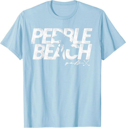 Pebble Beach Golf | Cypress Tree T-Shirt - T-Shirt | Light Blue