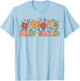 Bridesmaid Wildflower Wedding Bridal Party Bachelorette T-Shirt - T-Shirt | Light Blue