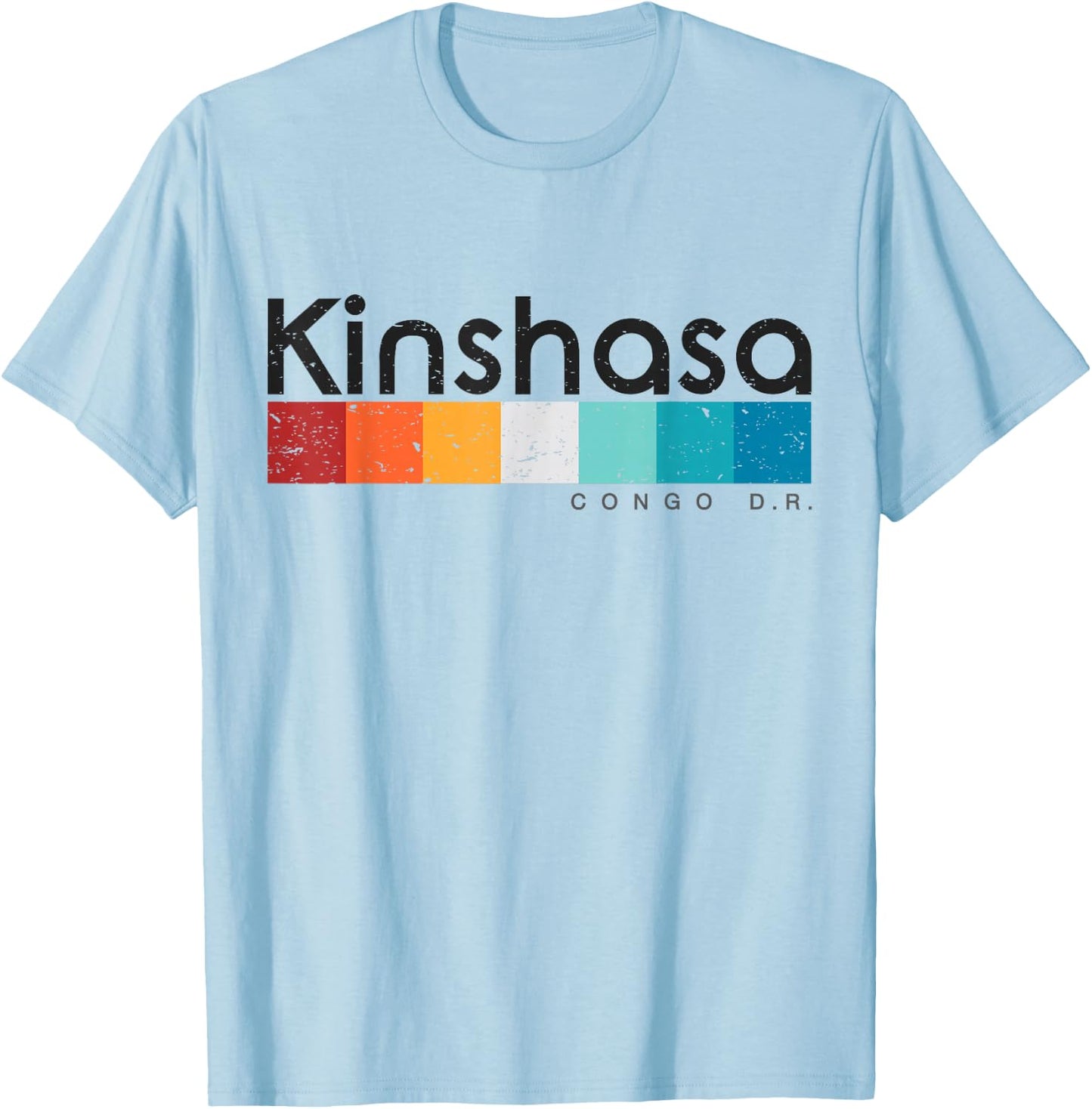 Kinshasa Congo D.R. Retro style Vintage Design T-Shirt - T-Shirt | Light Blue