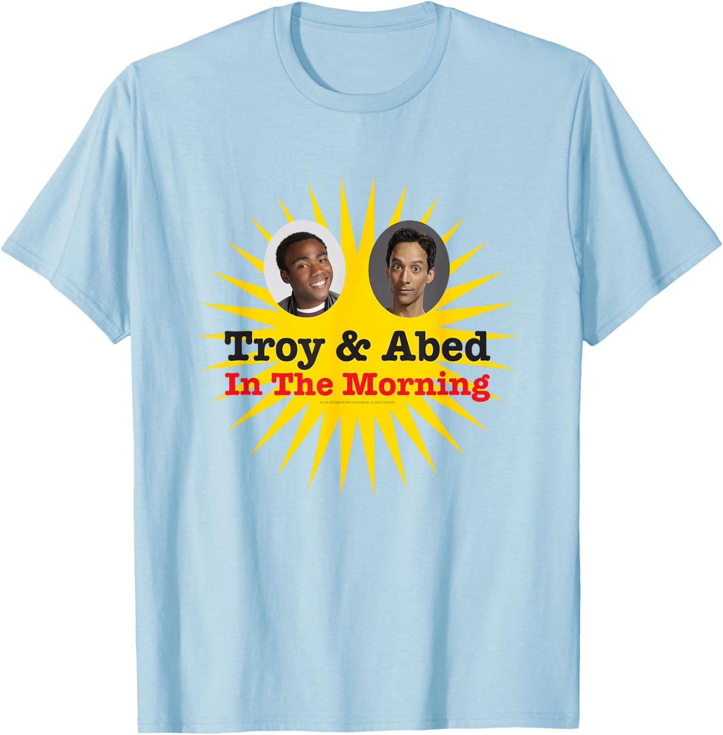 Community Troy & Abed in The Morning T-Shirt - T-Shirt | Light Blue