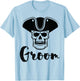 Groom Shirt for Bachelor Party with Pirate T-Shirt - T-Shirt | Light Blue