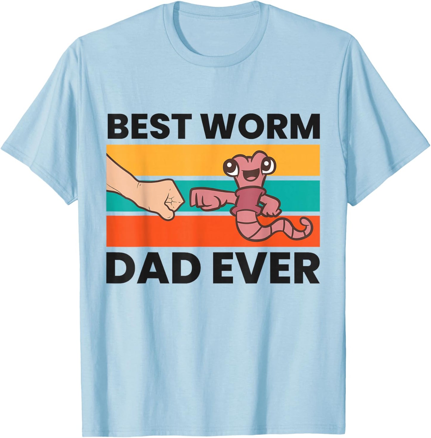 Vermiculture Worm Farmer Dad Best Worm Dad Ever T-Shirt - T-Shirt | Light Blue