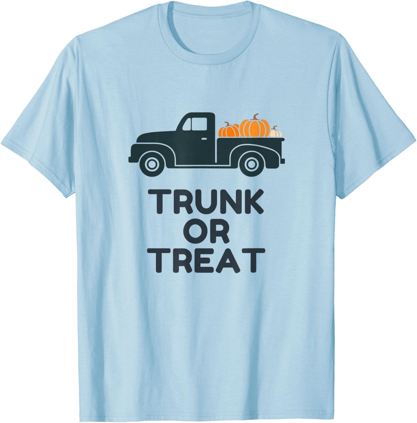 Trunk or Treat Vintage Truck picking up Pumpkins T-Shirt - T-Shirt | Light Blue