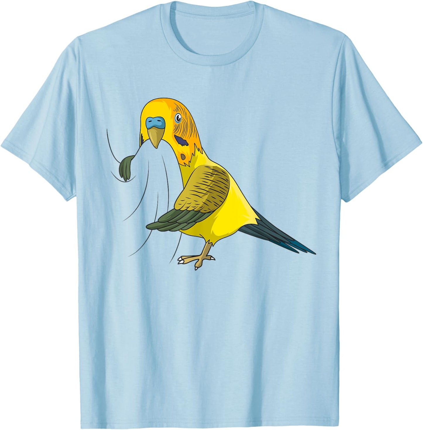 Budgie Lovers Parakeet Welli T-Shirt - T-Shirt | Light Blue