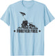 Independence Day Shirt Free Forever Iwo Jima WWII Soldiers T-Shirt - T-Shirt | Light Blue